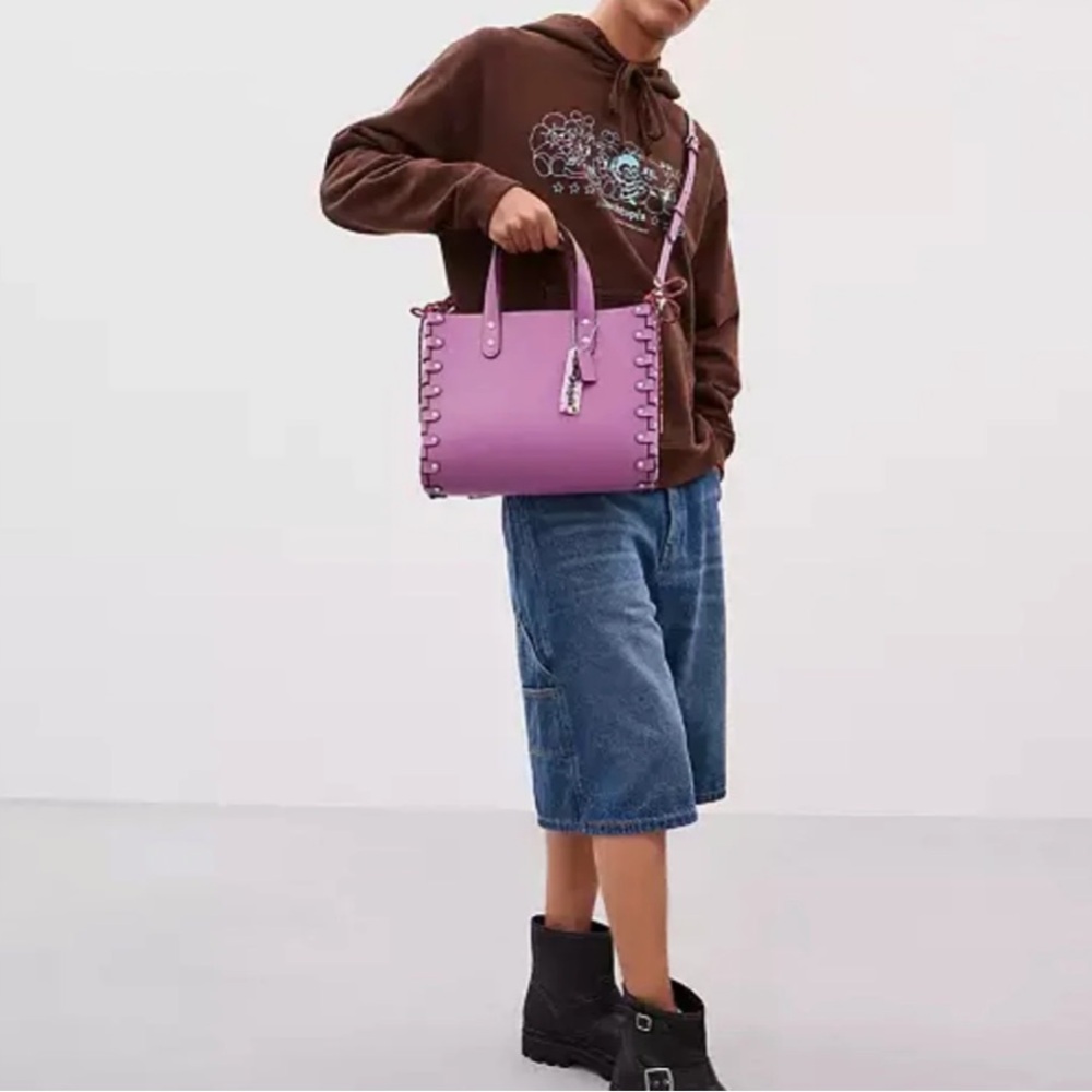 Coach Coachtopia Re-Laceable Reversible Crossbody Tote Purse, Lilac Berry - Picture 3 of 16
